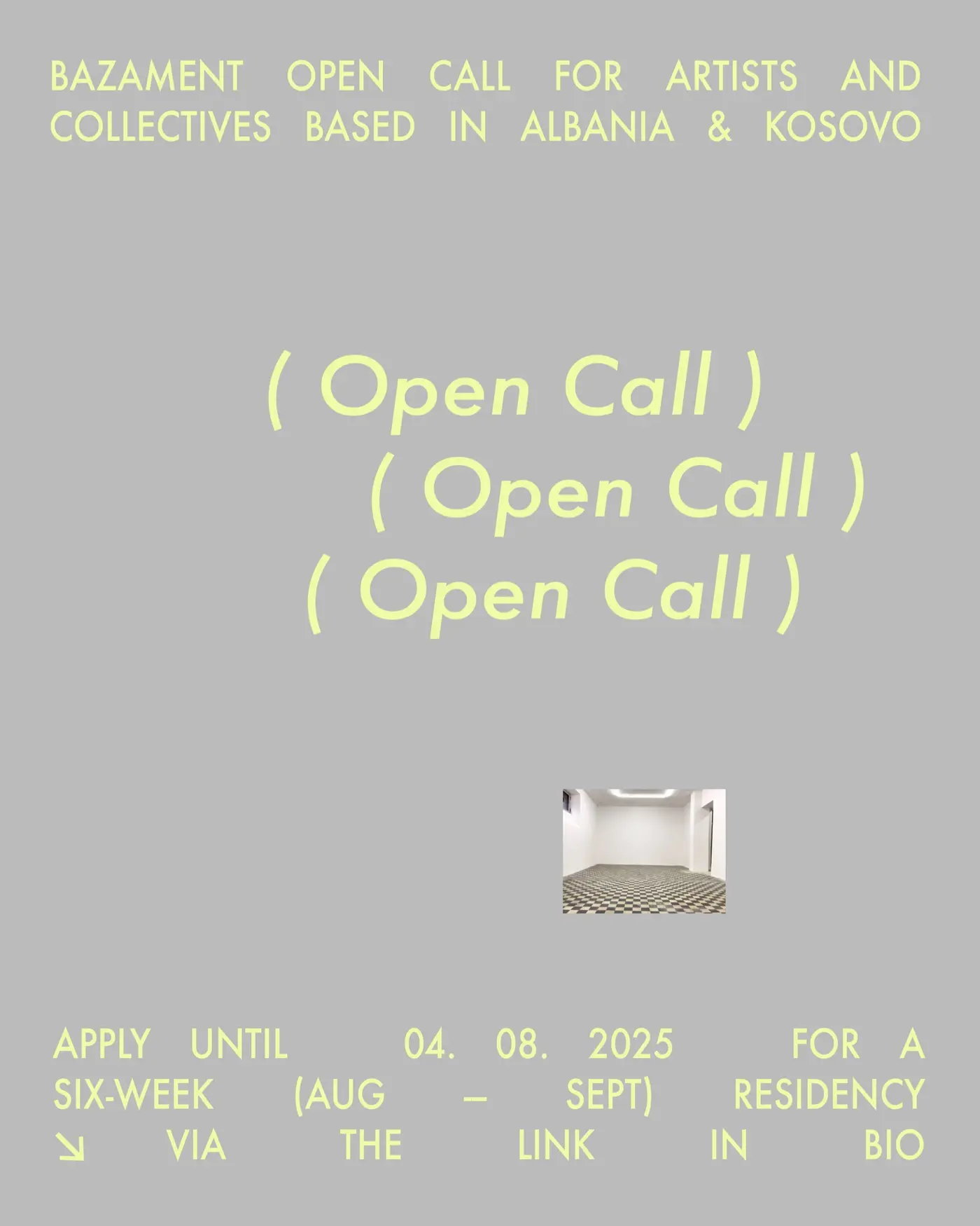 Bazament Residency Open Call, 2